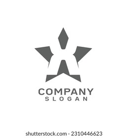 Letter X inside star logo template