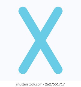Letter X Isolated Vector Icon, Flat Style Isolated Vector Icon. 