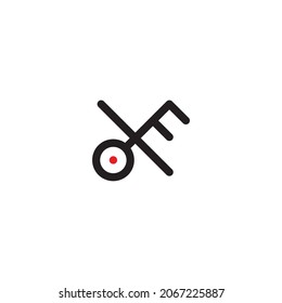 
letra x clave símbolo simple vector