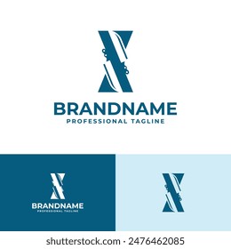 Letter X Knife Logo, for Butcher Shops or Restaurant Branding