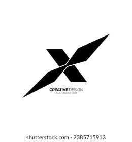 Letter X with knife shape modern unique gaming branding logo