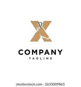 Letter X Kongoni Logo Icon Vector