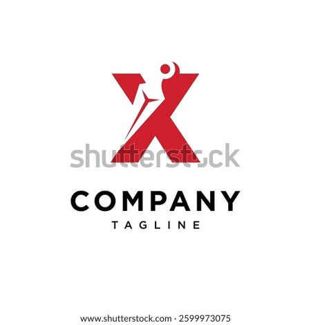 Letter X kunai Logo Icon Vector