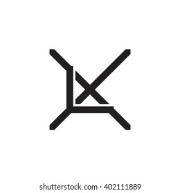 letter X and L monogram logo black