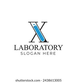 diseño del logotipo del laboratorio de la letra X