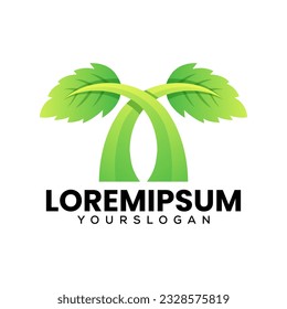 Logo-Design für Buchstaben x Blätter 
