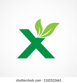 Letter X Leaf Logo Vector Design Stock Vector (Royalty Free) 1102522661 ...