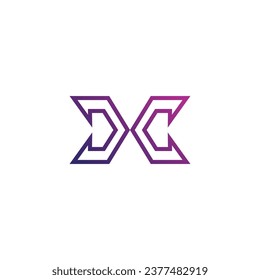 Letter X Line Logo Design. X Initial Vector