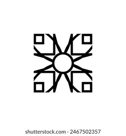 Letra X Línea Diseño de Logo Creativo Moderno