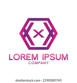 Letter X line logo design.Creative minimal linear monogram symbol. Universal elegant vector sign design. Premium type of business logo. Graphic alphabet symbol for technology identity