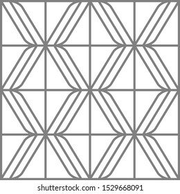 letter X line seamless pattern background. Vector illustration style grey and white