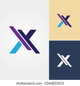 Letter X Loge Design-Vektorgrafik