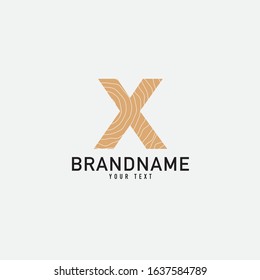 Letter X logo abstract. simple elegant design