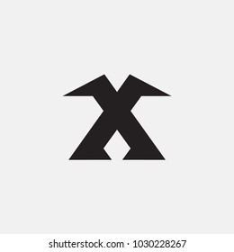 letter X logo abstract. Vector alphabet.