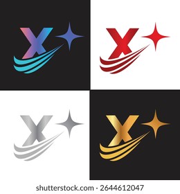 Letter X logo, X logo, AI logo set, modern and minimal design, tech-inspired, colorful icons and symbols, suitable for artificial intelligence, innovation, branding, startups, and digital identity.