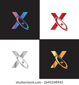 Letter X logo, X logo, AI logo set, modern and minimal design, tech-inspired, colorful icons and symbols, suitable for artificial intelligence, innovation, branding, startups, and digital identity.