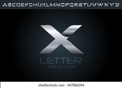 Letter X Logo, alphabet logo design.
