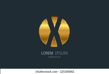 Letter X logo. Alphabet logotype vector design.