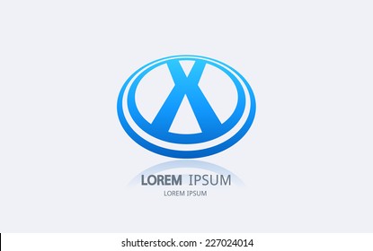 Letter X logo. Alphabet logotype vector design.