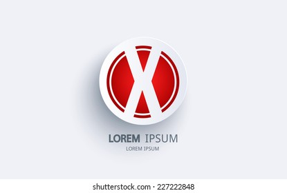 Letter X logo. Alphabet logotype vector design.