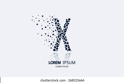 Letter X logo. Alphabet logotype vector design.