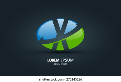 Letter X logo. Alphabet logotype vector design.