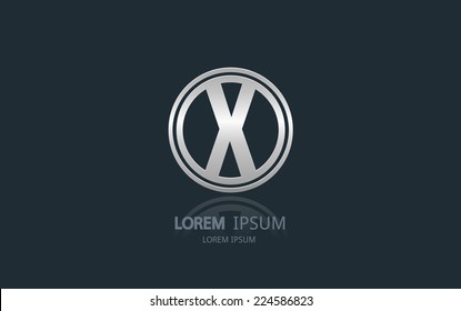 Letter X logo. Alphabet vector logotype design.
