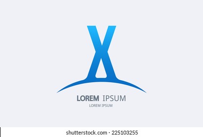 Letter X logo. Alphabet vector logotype design.