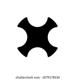 letter x logo back and white color illustration