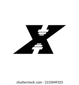 Letter X Logo With Barbell. Fitness Gym Logo