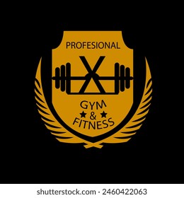 Letter X Logo With barbell. Fitness Gym logo. fitness vector logo design for gym and fitness.