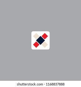 the letter x logo with a box shape gives a different impression