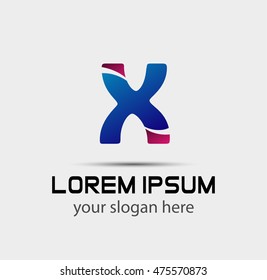 Letter X logo. Business logo vector illustration
