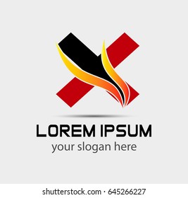 Letter X logo. Business logo vector illustration
