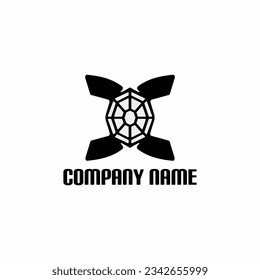 The letter x logo with a cobweb in the middle. Suitable for technology business.