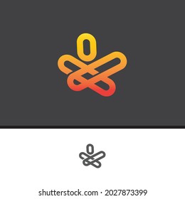 Letter X Logo combination with Fire, creative design, logo or icon symbol