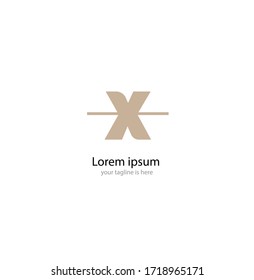 letter x logo concept with white background