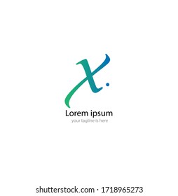 concepto de logotipo de letra x con fondo blanco