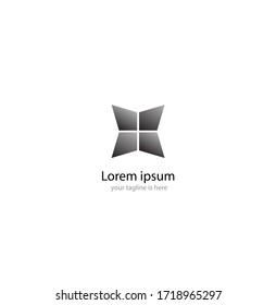 letter x logo concept with white background