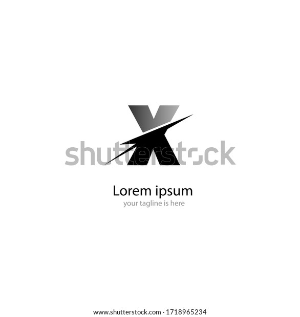 Letter X Logo Concept White Background Stock Vector (Royalty Free