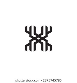 Letter X logo with creative design icon vector 