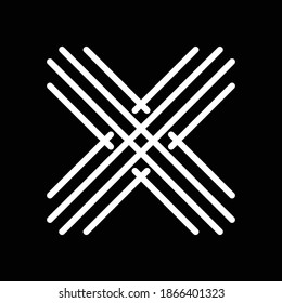 Letter x logo design in abstract line art. Vector logo in Eps 8.