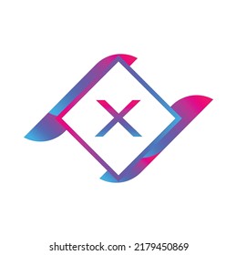 letter X logo design, Abstract tech Logo Vector