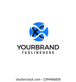 letter x logo design concept template vector