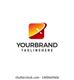letter x logo design concept template vector