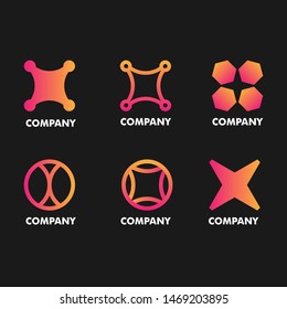 Letter X logo design concept negative space style. Abstract sign constructed from check marks. Vector elements template icon