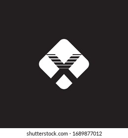 Letter X logo design concept negative space style. Abstract sign constructed from check marks. Vector elements template icon. White color