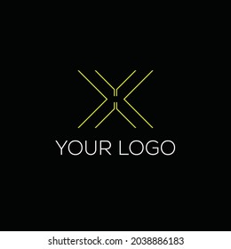 Diseño de logotipo de carta X estilo simple, logotipo de letra x para la empresa 