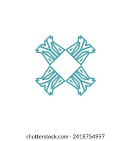 Design-Vorlage für Buchstaben x Logo, Vektorgrafik