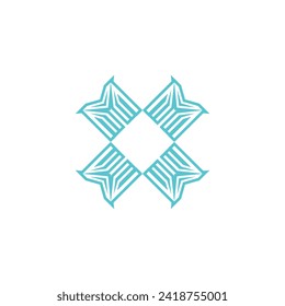 Letter x logo design concept template vector